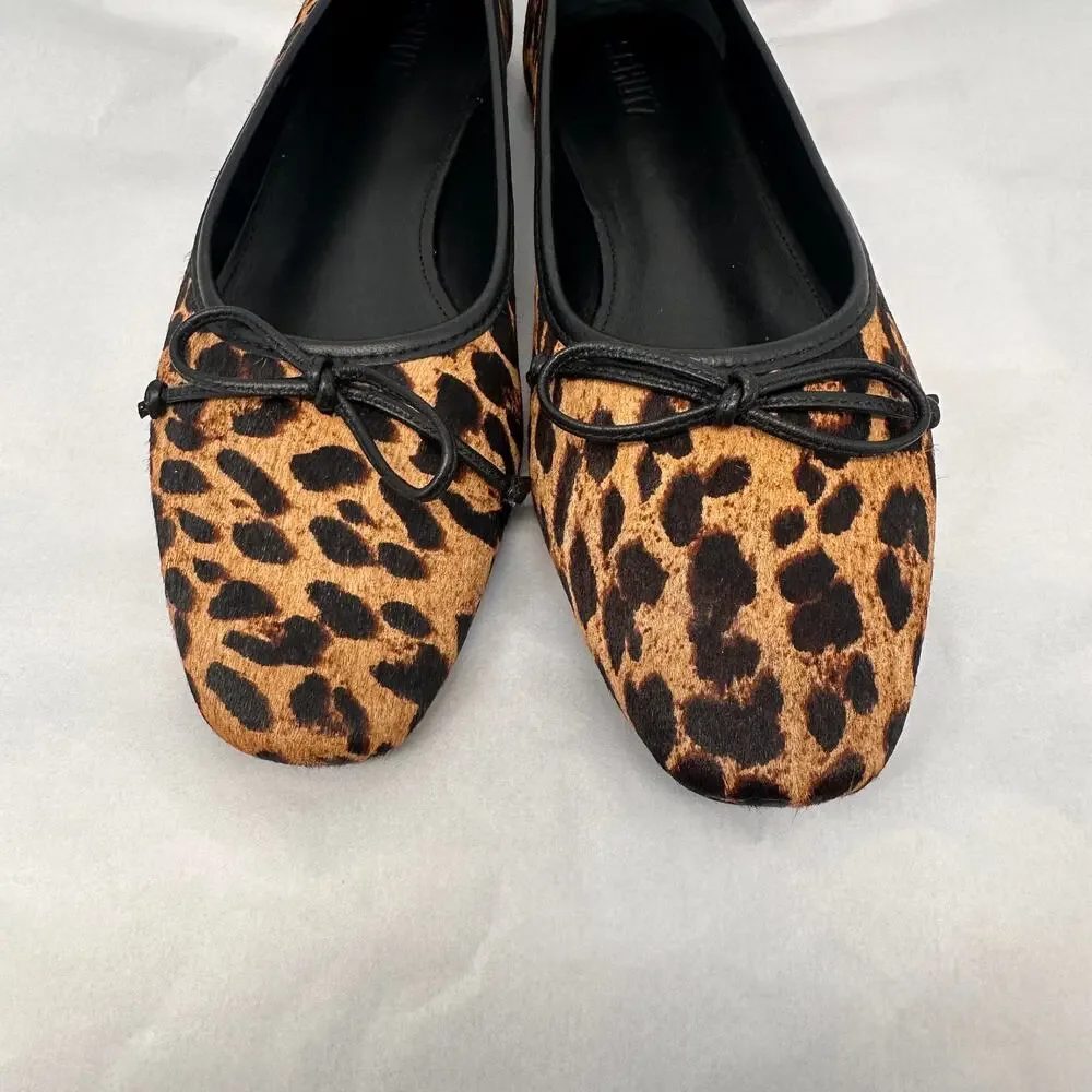 SCHUTZ New in Box Arissa Leopard Ballerina Square Toe Flats in Leopard // 9.5